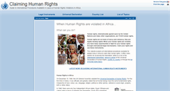 Desktop Screenshot of claiminghumanrights.org