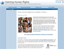 Tablet Screenshot of claiminghumanrights.org